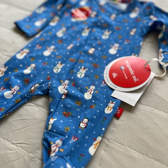 Magnetic Me NEW Preemie Footie Blue Snownen Penguin up to 5lbs Preemie - Picture 3 of 12